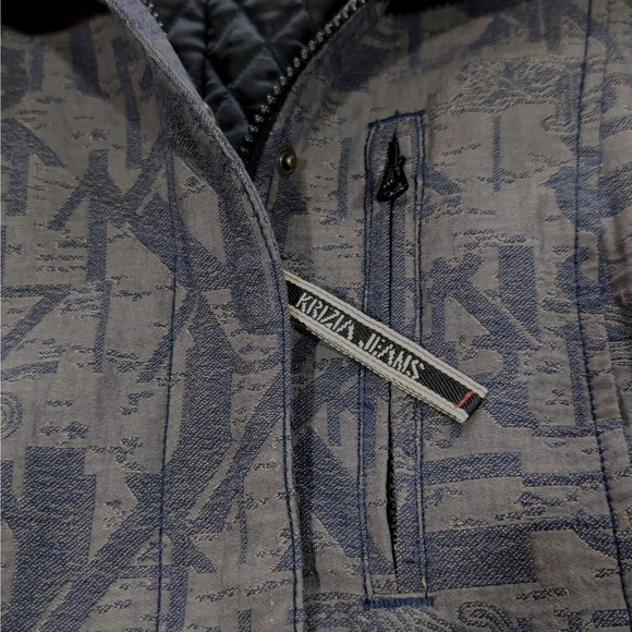 Krizia Jeans Jacket Women's Vintage Size 10 Gray Taupe Double Zip Pockets Moto - Picture 8 of 16